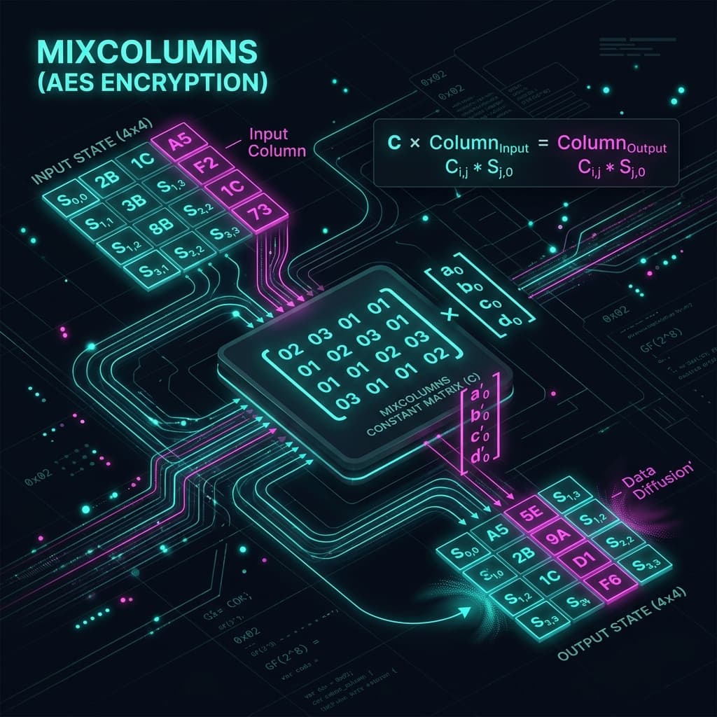 AES MixColumns Matrix Transformation